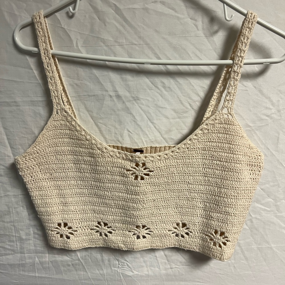 Womens free people size large crochet bralette/tank top